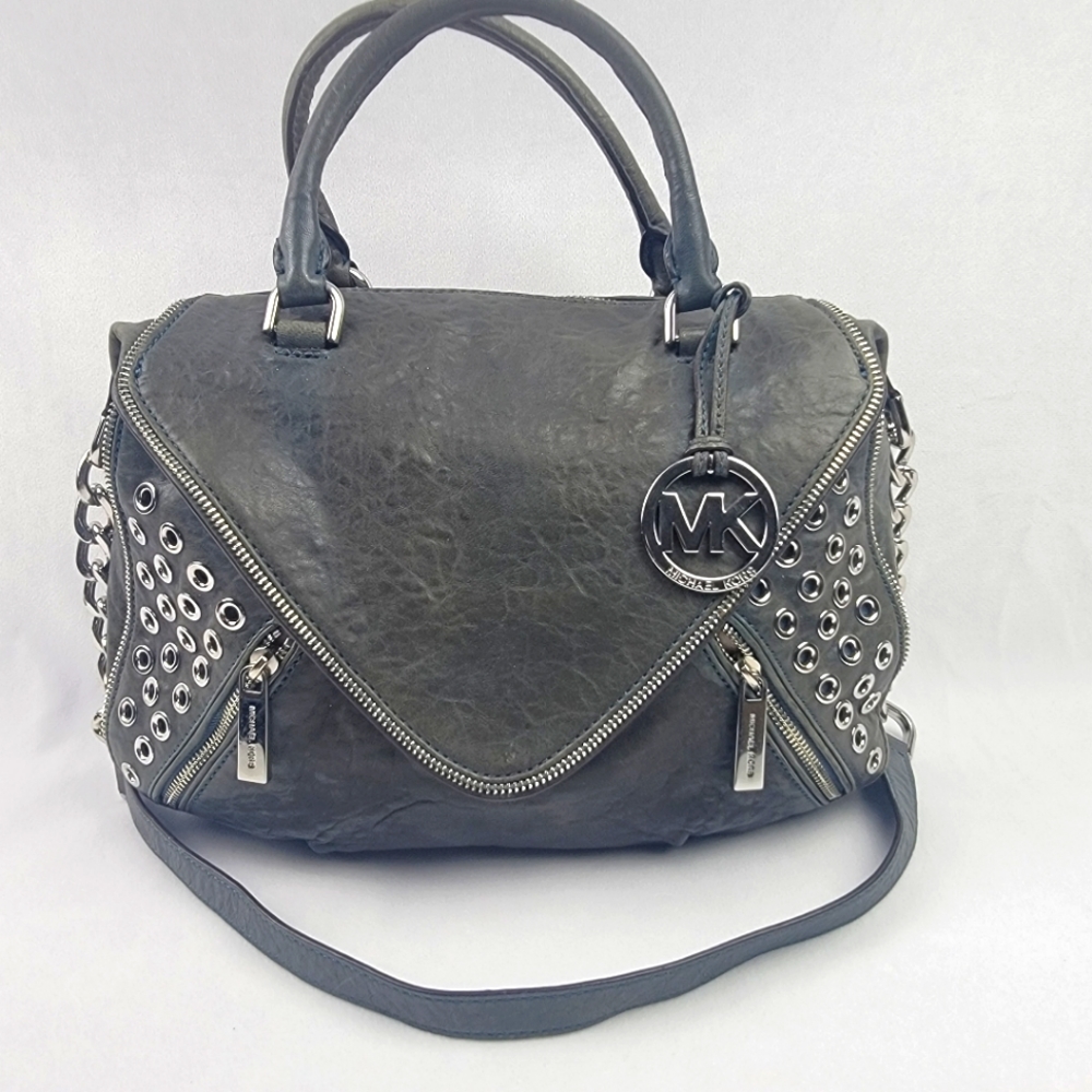 Michael Kors leather heavy hardwear zipper bag